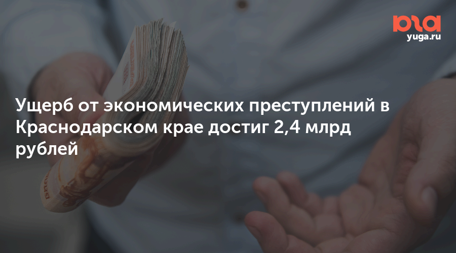 Ущерб от экономических преступлений в Краснодарском крае достиг 2,4 млрд рублей