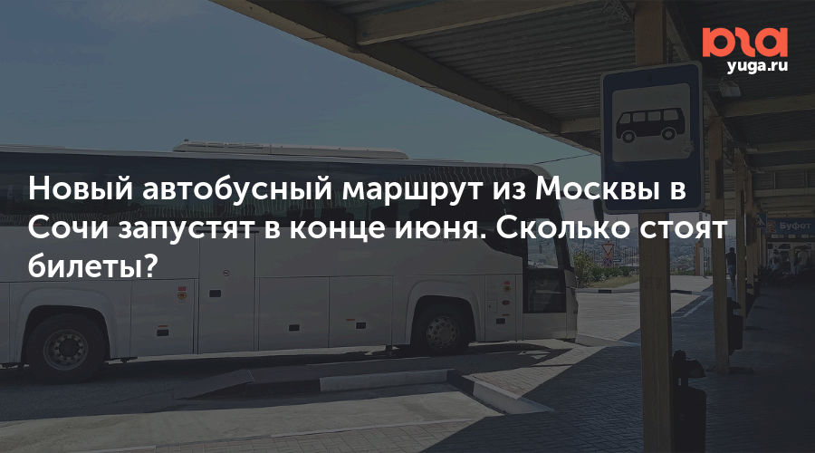 Новый автобусный маршрут из Москвы в Сочи запустят в конце июня. Сколько стоят билеты?