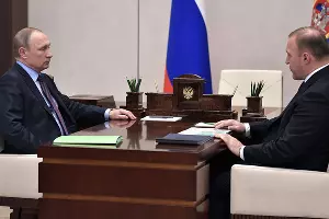 Владимир Путин и Мурат Кумпилов &copy;&nbsp;Фото пресс-службы главы Республики Адыгея