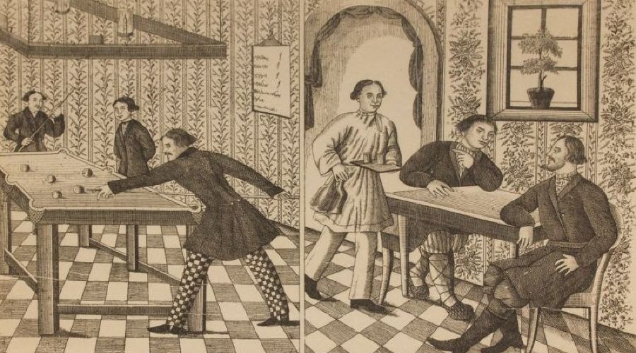 «Два крестьянина вошедши в трактир…» (1894) © Русская народная картинка-лубок, общественное достояние