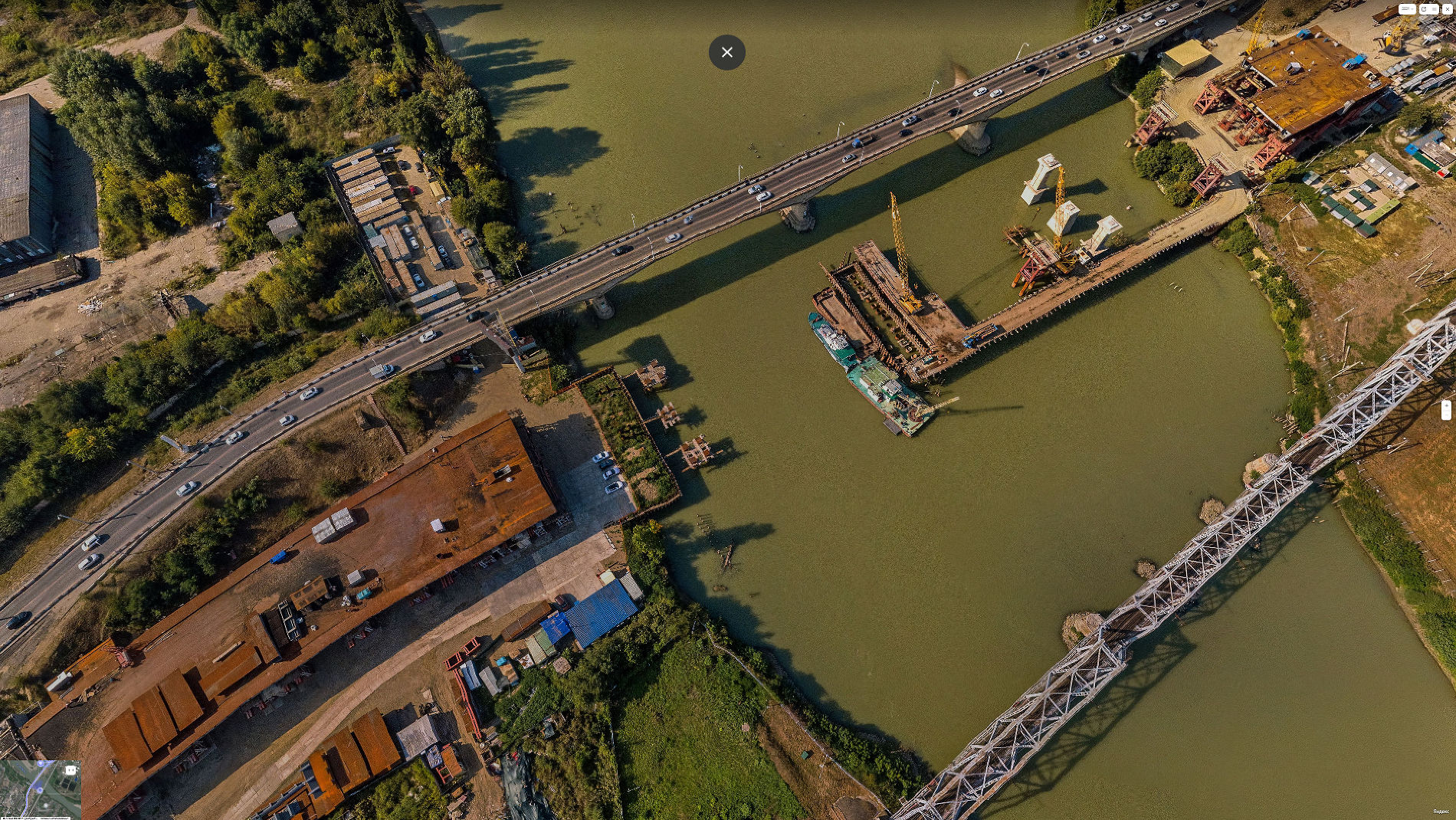 Яблоновские мосты © Скриншот панорамы yandex.ru/maps 2021 года