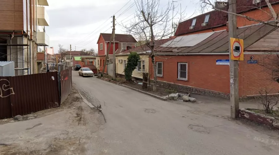 Въезд в переулок Кубанонабережный с улицы Мира будет закрыт с 10 марта 2024 года &copy;&nbsp;Скриншот сайта Maps.google.com