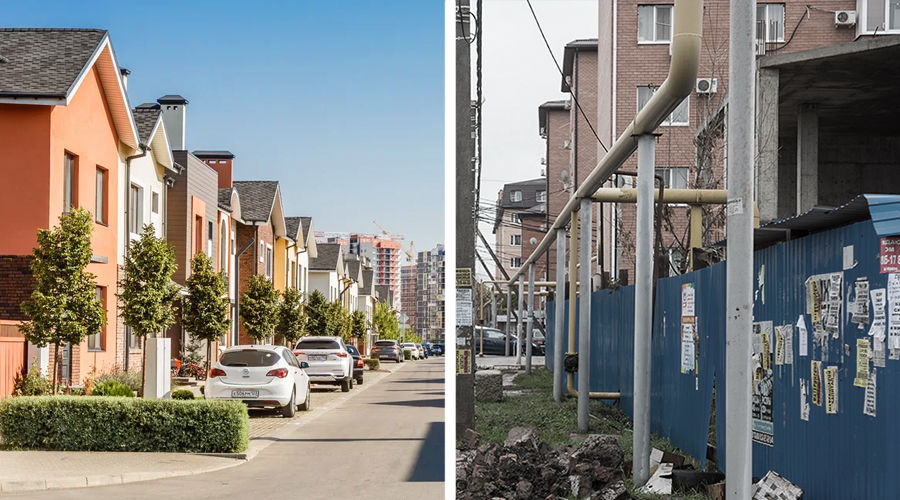 Микрорайоны «Близкий» и «Музыкальный» © Коллаж Юга.ру