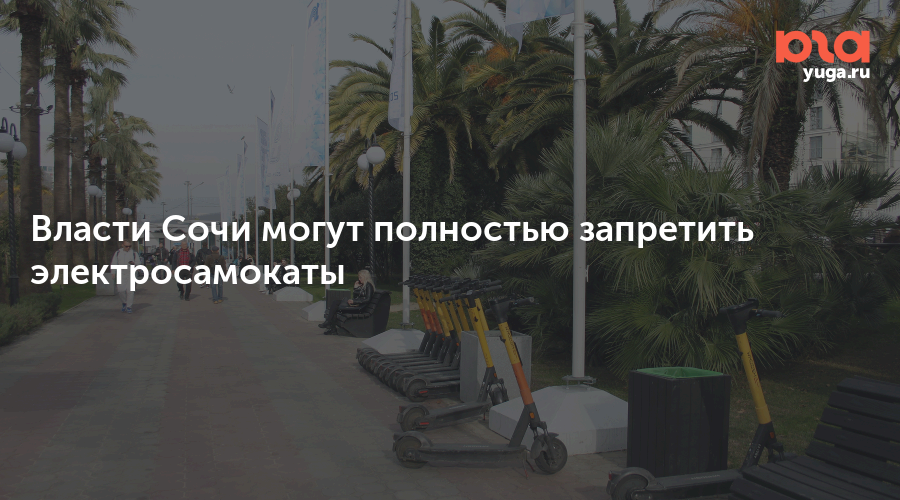Власти Сочи могут полностью запретить электросамокаты