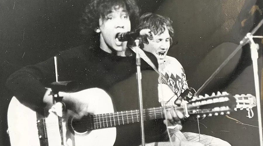 Евгений Кострыгин и Александр Эбергардт, группа «Герои Союза», начало 1990-х годов &copy;&nbsp;Фото из архива Игоря Горностаева