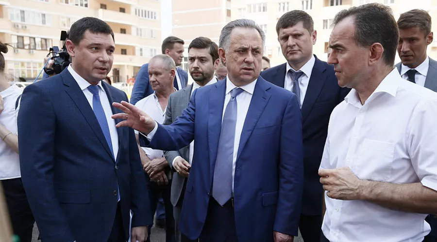 Евгений Первышов, Виталий Мутко и Вениамин Кондратьев &copy;&nbsp;Фото пресс-службы администрации Краснодарского края