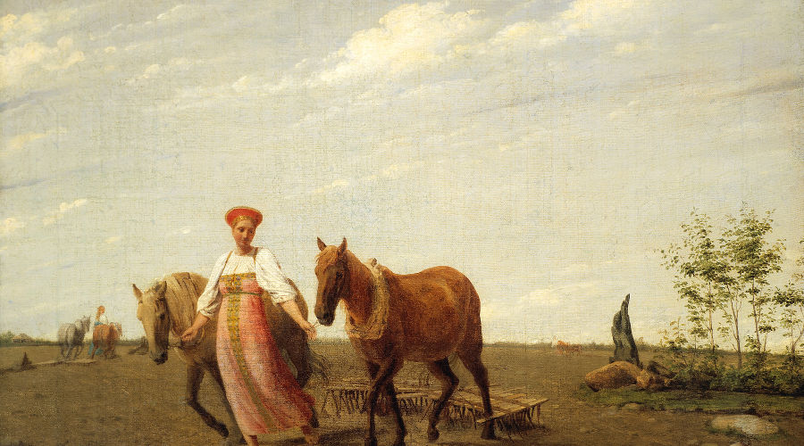«На пашне. Весна», 1820 год, Венецианов © Изображение является общественным достоянием