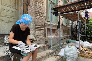 Ремонт дома Сологуба на Коммунаров, 105 &copy;&nbsp;Фото из архива &laquo;Том Сойер феста&raquo;