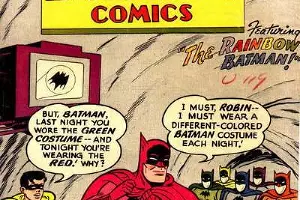 &laquo;Бэтмен и его семь разноцветных плащей&raquo; &copy;&nbsp;Фото с сайте dc.wikia.com