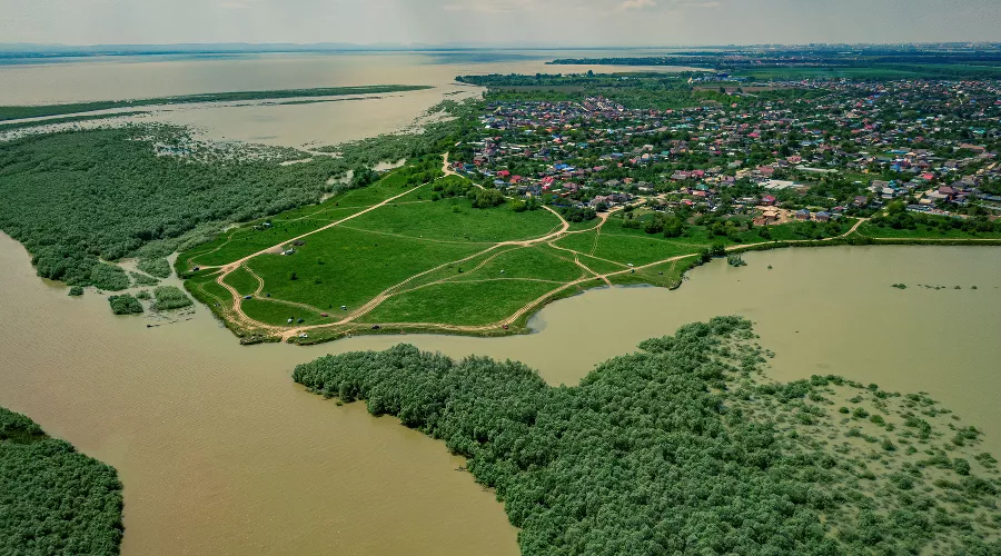 Станица Старокорсунская, берег Краснодарского водохранилища &copy;&nbsp;Фото Антона Быкова, Юга.ру