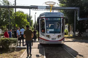 Презентация нового трамвая в Краснодаре &copy;&nbsp;Фото Елены Синеок, Юга.ру