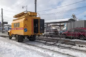 В Краснодаре начали строить трамвайную линию на улице Московской &copy;&nbsp;Фото Дмитрия Пославского, Юга.ру