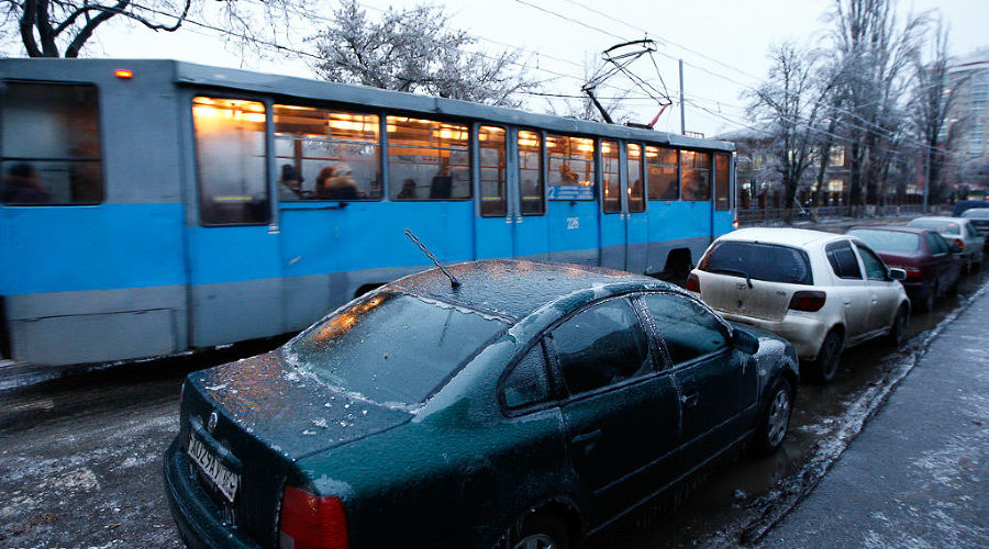 Последствия ледяного дождя в Краснодаре © Влад Александров, ЮГА.ру