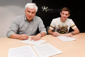 Владимир Хашиг и Руслан Камболов &copy;&nbsp;Фото пресс-службы ФК &laquo;Краснодар&raquo;