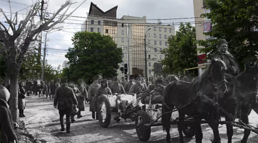 Прошлое и настоящее Краснодара в одном кадре &copy;&nbsp;Коллаж Елены Синеок