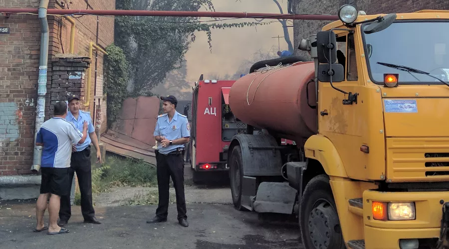 Пожар в Ростове-на-Дону &copy;&nbsp;Фото Антона Пилипенко, Юга.ру