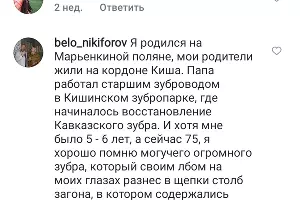  &copy;&nbsp;Скриншот комментариев из Инстаграма заповедника, instagram.com/kavkazski_zapovednik