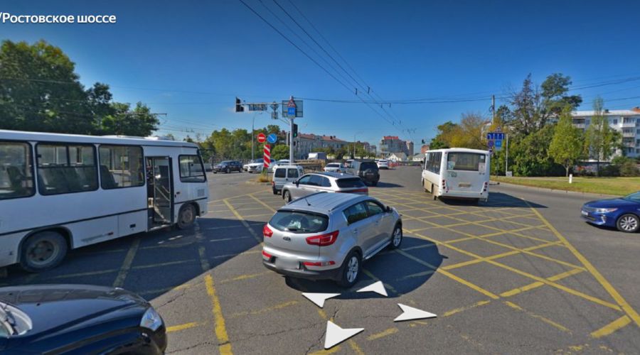 Офицерская улица/ Ростовское шоссе, Краснодар &copy;&nbsp;Скриншот страницы сервиса &laquo;Яндекс Карты&raquo;, 2025 год