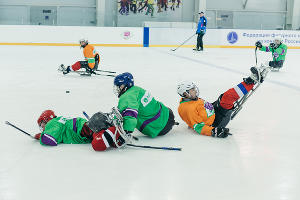 Следж-хоккей © Фото пресс-службы «МегаФона»
