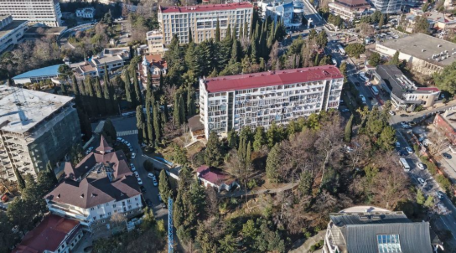 Участок рядом с пансионатом «Светлана» в Сочи © Панорама Яндекс.Карт, yandex.ru/maps