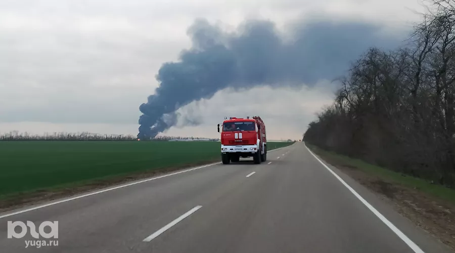 Снято 20 марта 2025 года на трассе 142-м километре трассы 03К-002 в Кавказском районе &copy;&nbsp;Фото Антона Быкова, Юга.ру