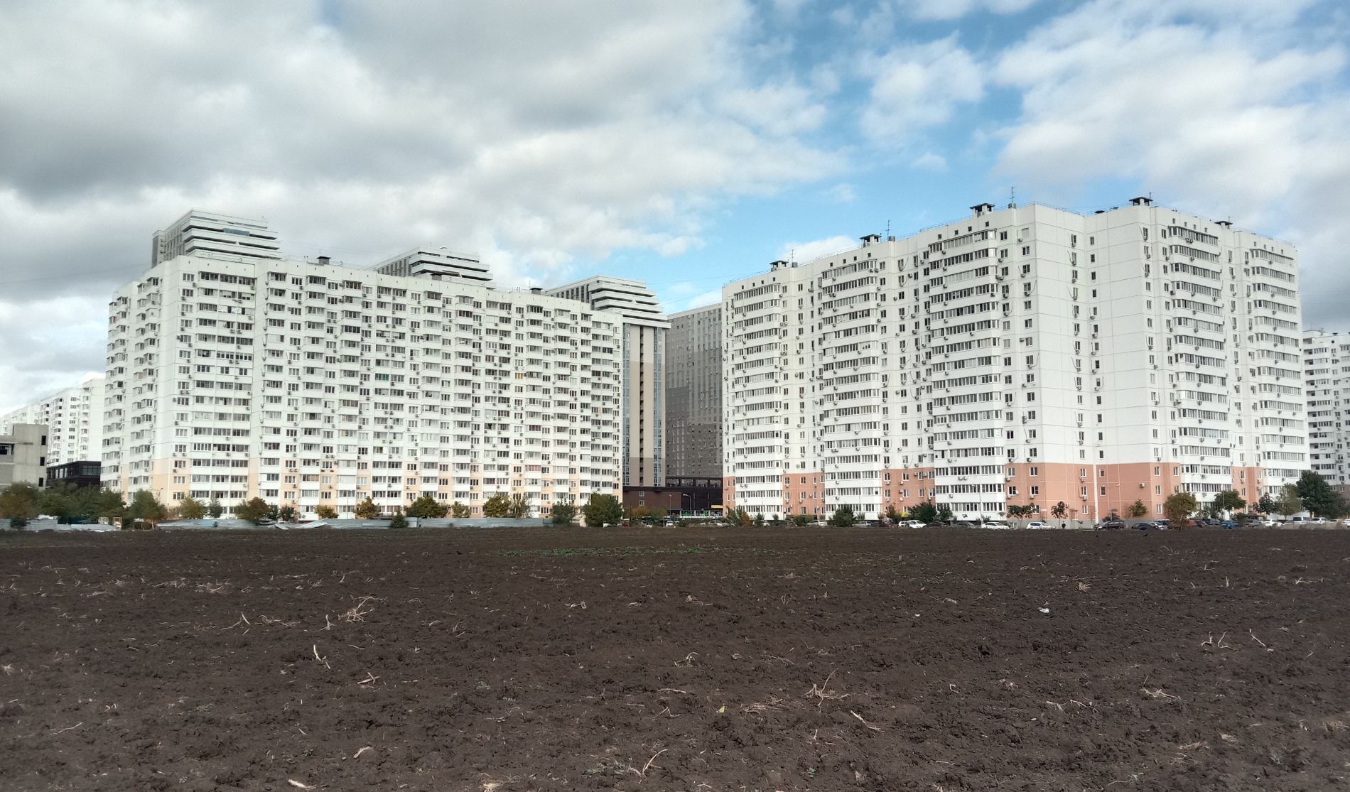 Опытное поле и многоэтажки, которые превратили «отшиб» в оживлённый район © Фото Яры Гуляевой, Юга.ру
