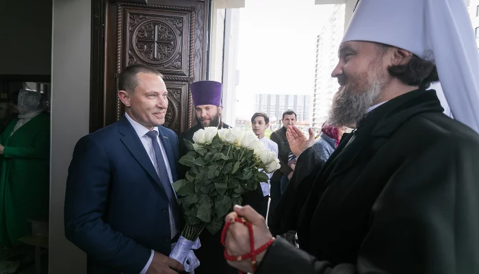 Освящение иконостаса в храме Святого Апостола Андрея Первозванного в Краснодаре &copy;&nbsp;Фото Евгения Резника, Юга.ру