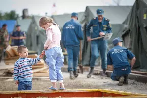 Лагерь беженцев на границе между Украиной и Россией &copy;&nbsp;Эдуард Корниенко, ЮГА.ру