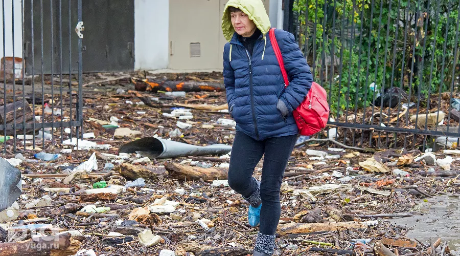 Последствия ливней и подтоплений в Туапсе, 25 октября 2018 г. &copy;&nbsp;Фото Владислава Щеколдина, Юга.ру