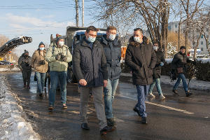 В Краснодаре начали строить трамвайную линию на улице Московской &copy;&nbsp;Фото Дмитрия Пославского, Юга.ру
