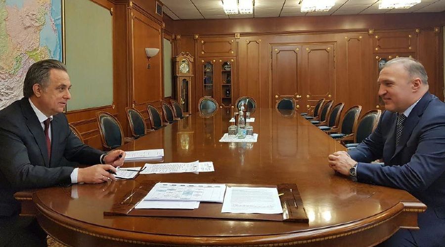 Виталий Мутко и Мурат Кумпилов © Фото пресс-службы главы Республики Адыгея