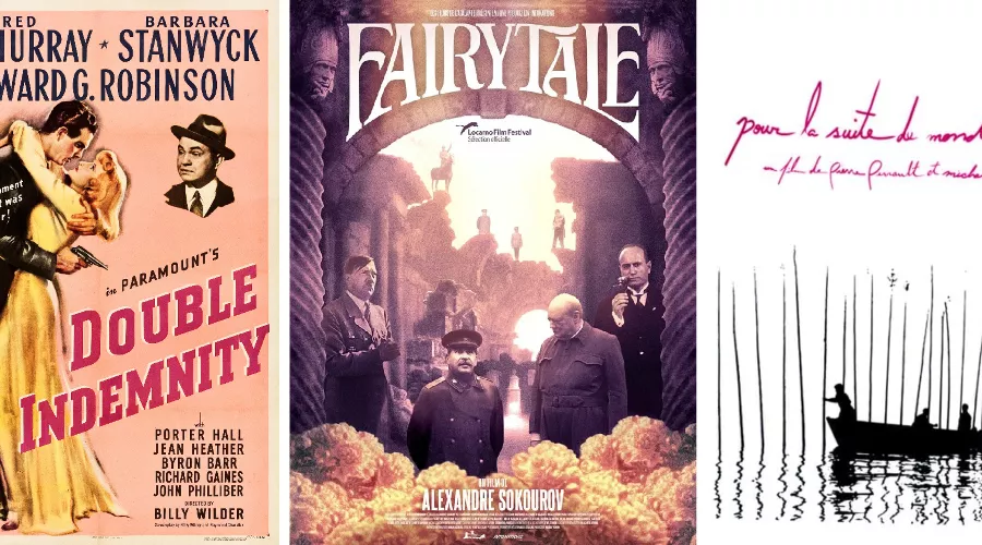 Постеры фильмов первого сезона киноклуба «Не проецируй»: «Двойная страховка», «Сказка», «Для остального мира» &copy;&nbsp;Коллаж Юга.ру