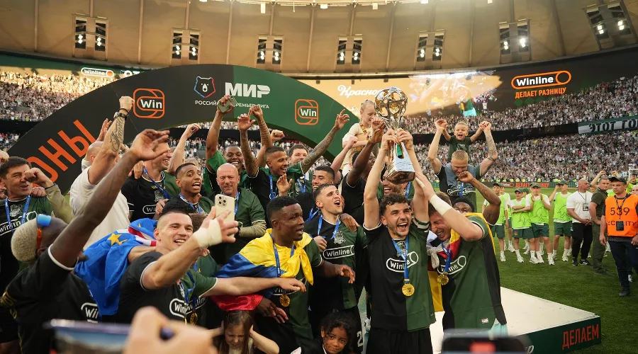 ФК «Краснодар» празднует чемпионство &copy;&nbsp;Фото Дарьи Паращенко, 93.RU