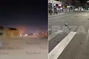  &copy;&nbsp;Коллаж из скриншотов фото из телеграм-каналов &laquo;BAZA&raquo; и &laquo;Телетайп Краснодар&raquo;