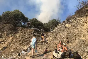 Пожар в заповеднике «Утриш» &copy;&nbsp;Фото Виталия Кавтарадзе