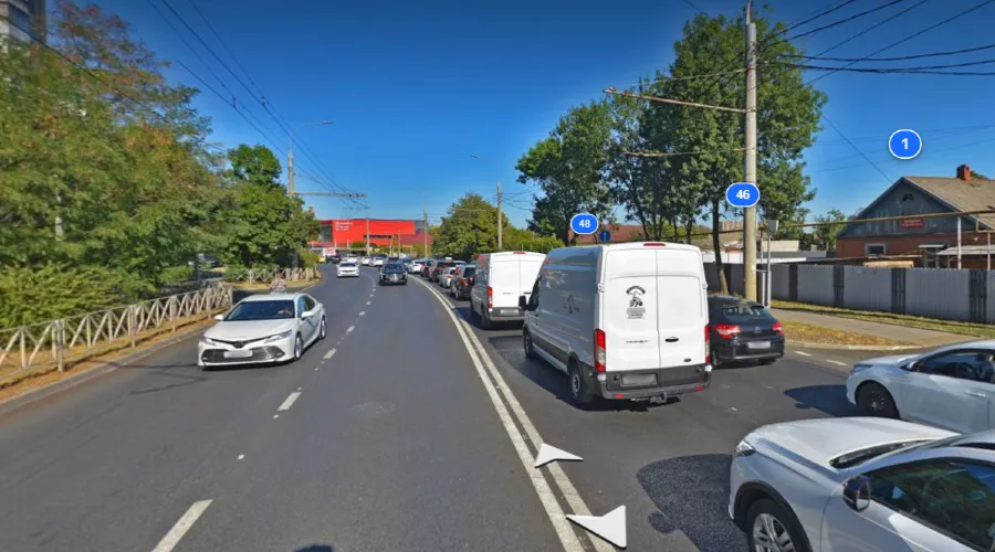 Краснодар, улица Школьная  &copy;&nbsp;Скриншот страницы сервиса &laquo;Яндекс Карты&raquo;, 2025 год