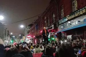 Уличное выступление рэпера Хаски &copy;&nbsp;Фото Ксении Мареич, Юга.ру