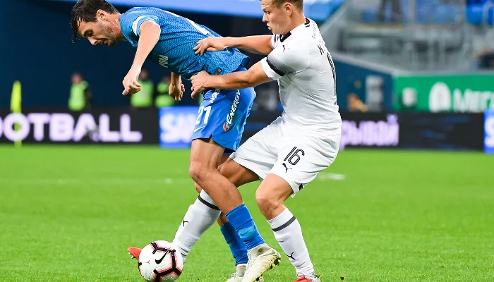 Матч «Зенит» — «Краснодар» 7 октября 2018 года. Александр Ерохин и Виктор Классон &copy;&nbsp;Фото пресс-службы ФК &laquo;Краснодар&raquo;