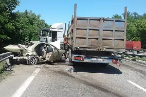 ДТП в Динском районе &copy;&nbsp;Фото пресс-службы ГУ МВД по Краснодарскому краю
