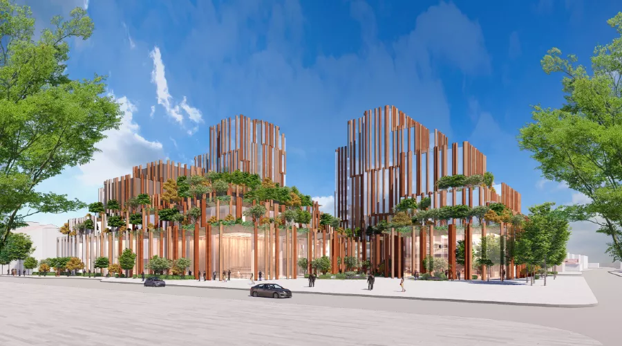 Проект комплекса «Континент» в центре Краснодара &copy;&nbsp;Скриншот фото из письма от группы компаний &laquo;БЭЛ Девелопмент&raquo;