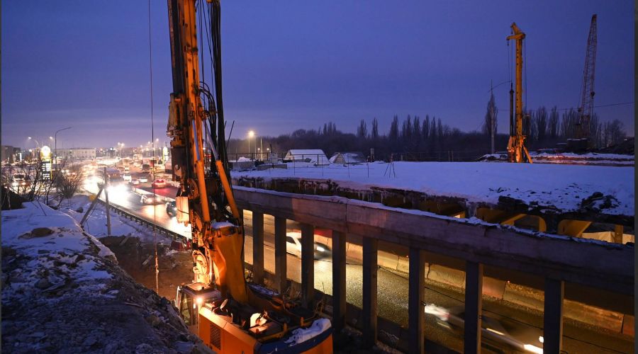 Фадеевский путепровод, январь 2026 года &copy;&nbsp;Скриншот из телеграм-канала мэра Краснодара Евгения Наумова https://t.me/emnaumov/6818