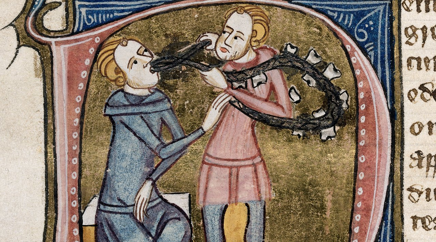 Удаление зубов, «Omne Bonum», Лондон (1360–1375) &copy;&nbsp;Изображение является общественным достоянием