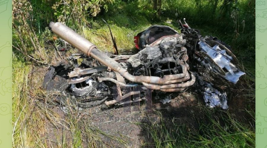 Последствия ДТП в станице Калниболотской 21 мая 2023 г. © Скриншот телеграм-канала «ЧП Краснодар», T.me/chp_krd