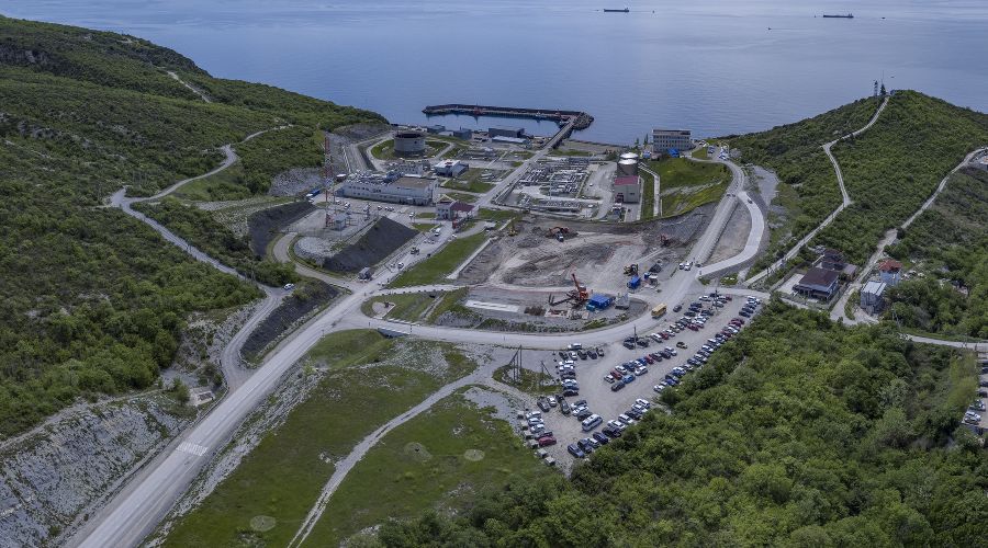 Морской терминал КТК  &copy;&nbsp;Фото с сайта Каспийского трубопроводного консорциума, https://www.cpc-online.ru/