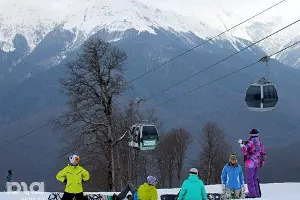 Открытие горнолыжного сезона на курорте "Роза Хутор" в Сочи &copy;&nbsp;Ирина Лукьяшко. ЮГА.ру