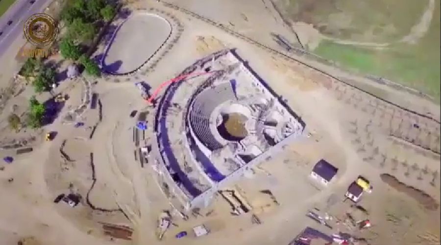 Стройка дельфинария в Грозном © Скриншот видео из аккаунта Рамзана Кадырова в Instagram, instagram.com/kadyrov_95