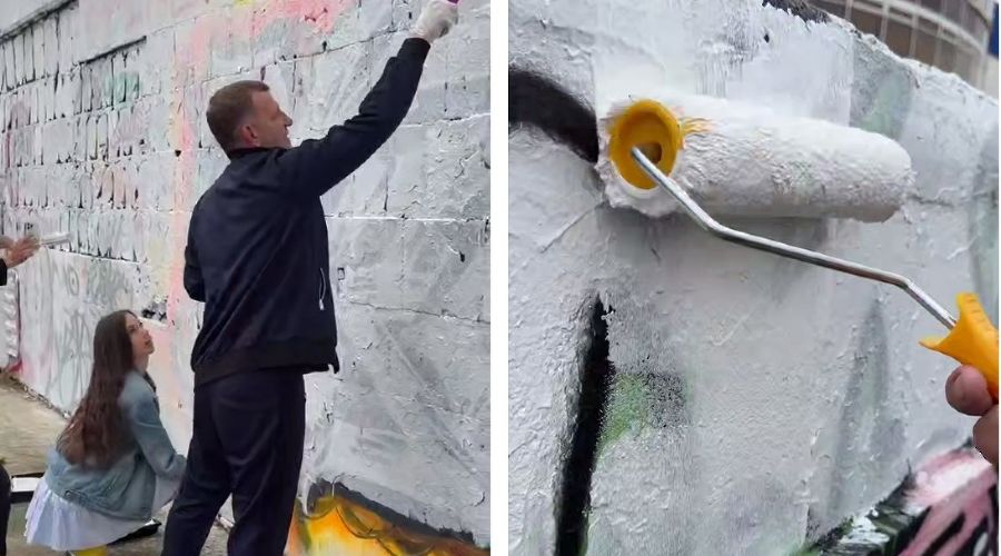  © Коллаж из скриншотов фото из телеграм-канала «Евгений Наумов | глава Краснодара»