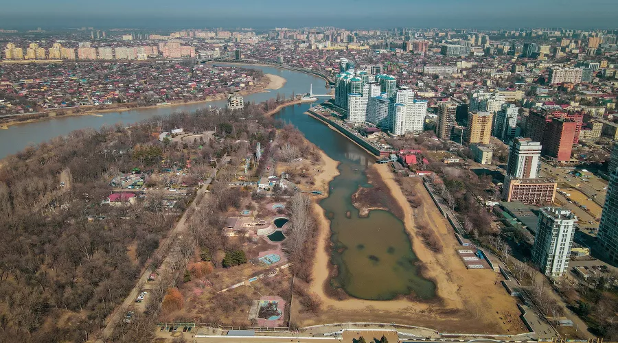 Затон и парк 30-летия победы в Краснодаре &copy;&nbsp;Фото предоставлено порталу Юга.ру Евгением Геруновым