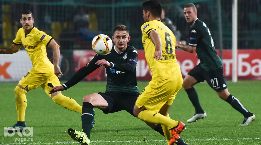 "Краснодар" дома обыграл дортумндскую "Боруссию" в матче Лиги Европы &copy;&nbsp;Елена Синеок, ЮГА.ру