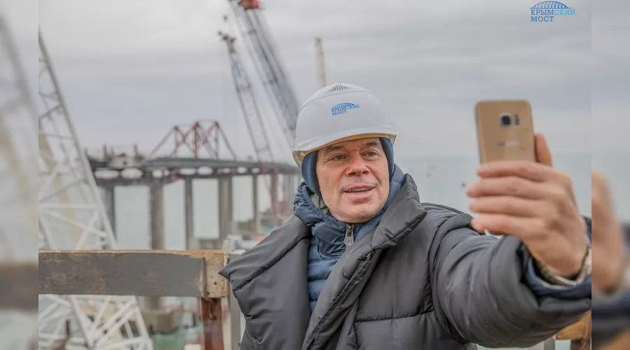 Олег Газманов на Крымском мосту &copy;&nbsp;Фото с сайта most.life